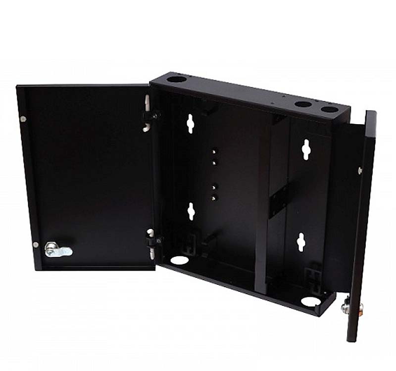 REC-FOPW2-BK Оптическая патч-панель настенная, незагруженная, двухсекционная, до 32 портов, черная