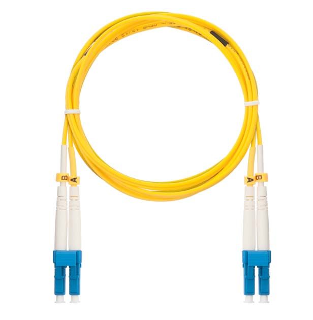 NMF-PC2S2C2-LCU-LCU-001 Шнур NIKOMAX волоконно-оптический, одномодовый 9/125мкм, LC/UPC-LC/UPC, двойной, LSZH нг(В)-HFLTx,2мм, желтый, 1м