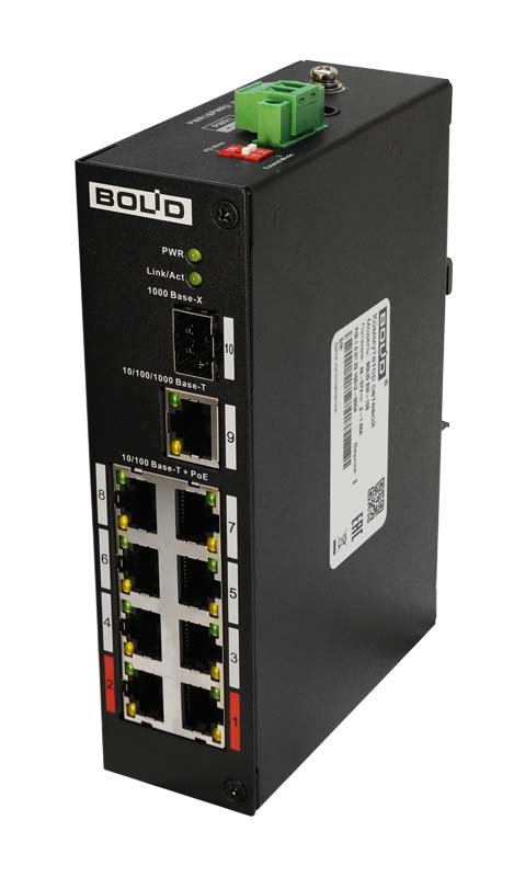 BOLID SW-108 Коммутатор 8-портовый неуправляемый (PoE)