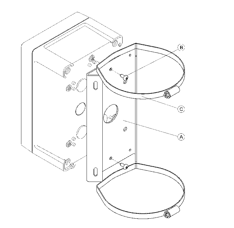 КС-1 кронштейн крепления на опору для гермокоробок КМ-1, КМ-2, КМ-3