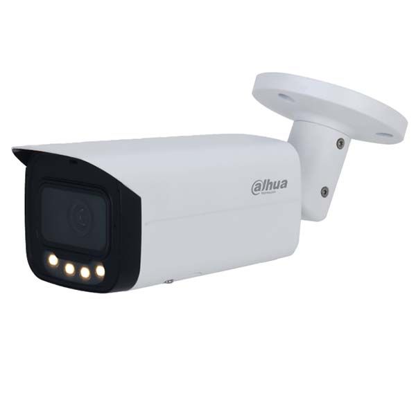 DH-IPC-HFW5449TP-ASE-LED-0280B видеокамера уличная, цилиндрическая, сетевая, Full-color с ИИ, f=2.8, LED (60м), IP67