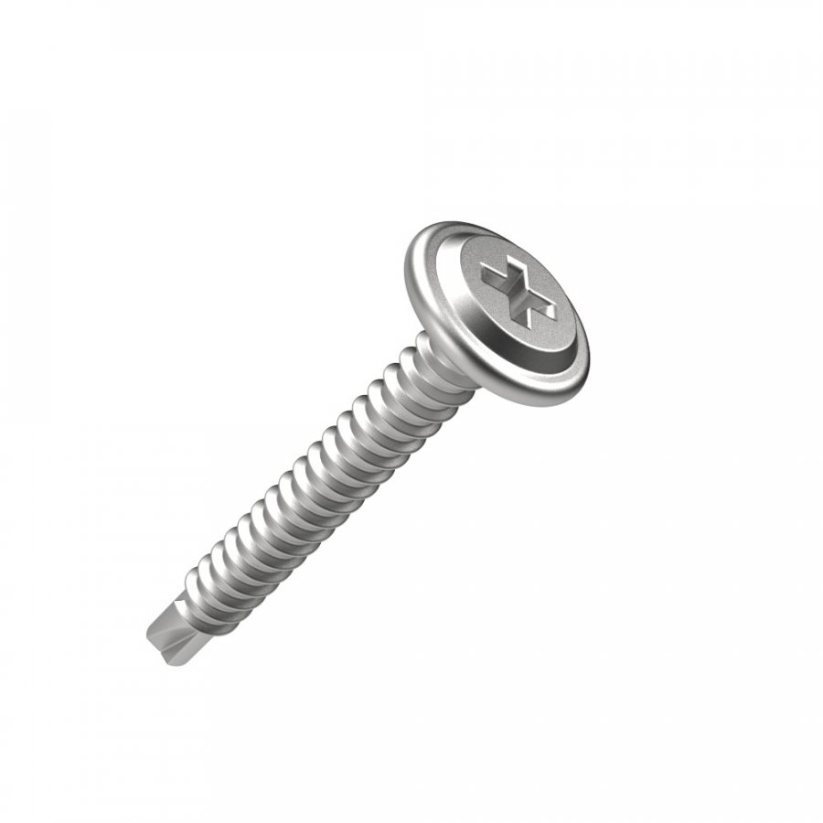 Саморез с прессшайбой сверло усиленный ГОСТ 4,2х32 (100 шт/уп) Промрукав PR17.00343