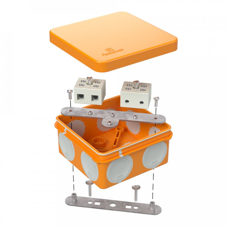 Коробка огнестойкая для о/п 60-0210-FR10.0-4 Е15-Е120 80х80х40 двухкомпонентная Промрукав