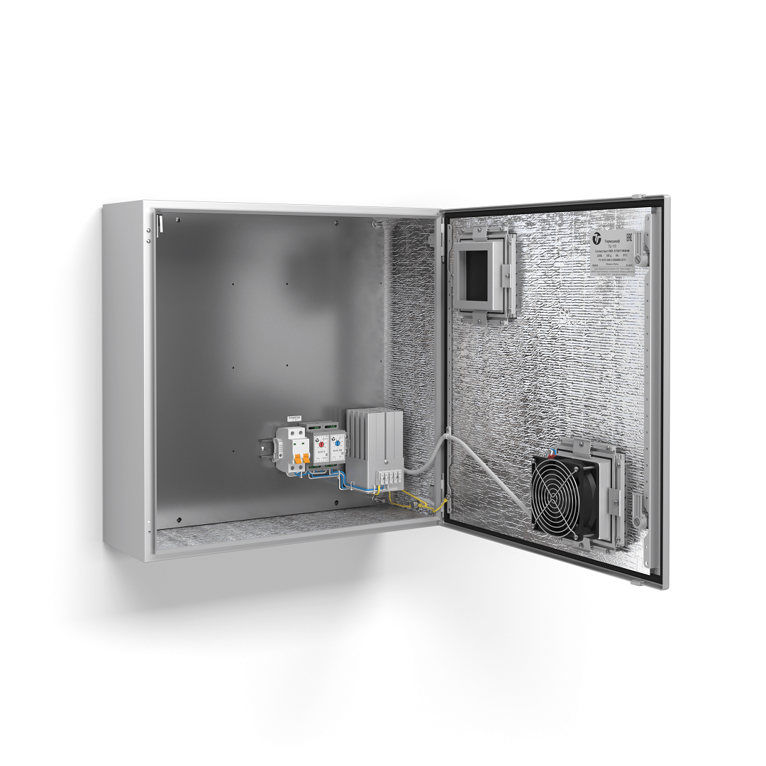 ТШ-11В Шкаф монтажный с обогревом и вентиляцией 600x600x210мм Тахион