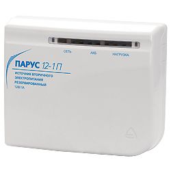 Парус 12-1П исп. 1 источник резервированного питания, 12В, 1 А, под аккумулятор 1,2 Ач, пластиковй корпус