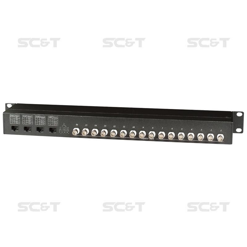 TPP016-RJ45 Приемопередатчик видеосигналов, 16канал, пассив