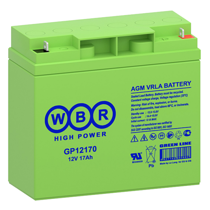 Аккумуляторная батарея 12 В, 17 Ач. (WBR) GP12170