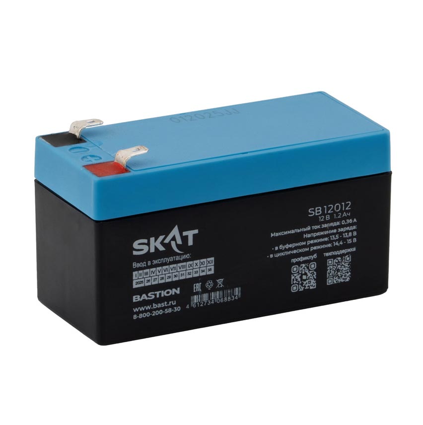 Аккумуляторная батарея 12В, 1,2 А/ч  SKAT SB 12012