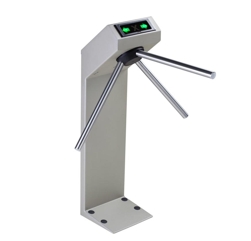 PERCo-TTR-04.1R Турникет эл/мех. без планок, с блоком упр-я, с ПУ, покрытие "муар" (светло-бежевый)