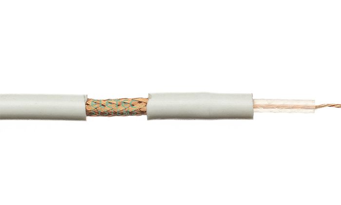 Кабель коаксиальный RG-59 MICRO MIL17 белый, 100 м