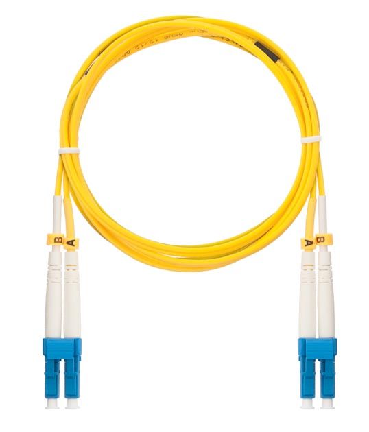 NMF-PC2S2C2-LCU-LCU-015 Шнур NIKOMAX волоконно-оптический, одномодовый 9/125мкм, LC/UPC-LC/UPC, двойной, LSZH нг(A)-HFLTx,2мм, желтый, 15м
