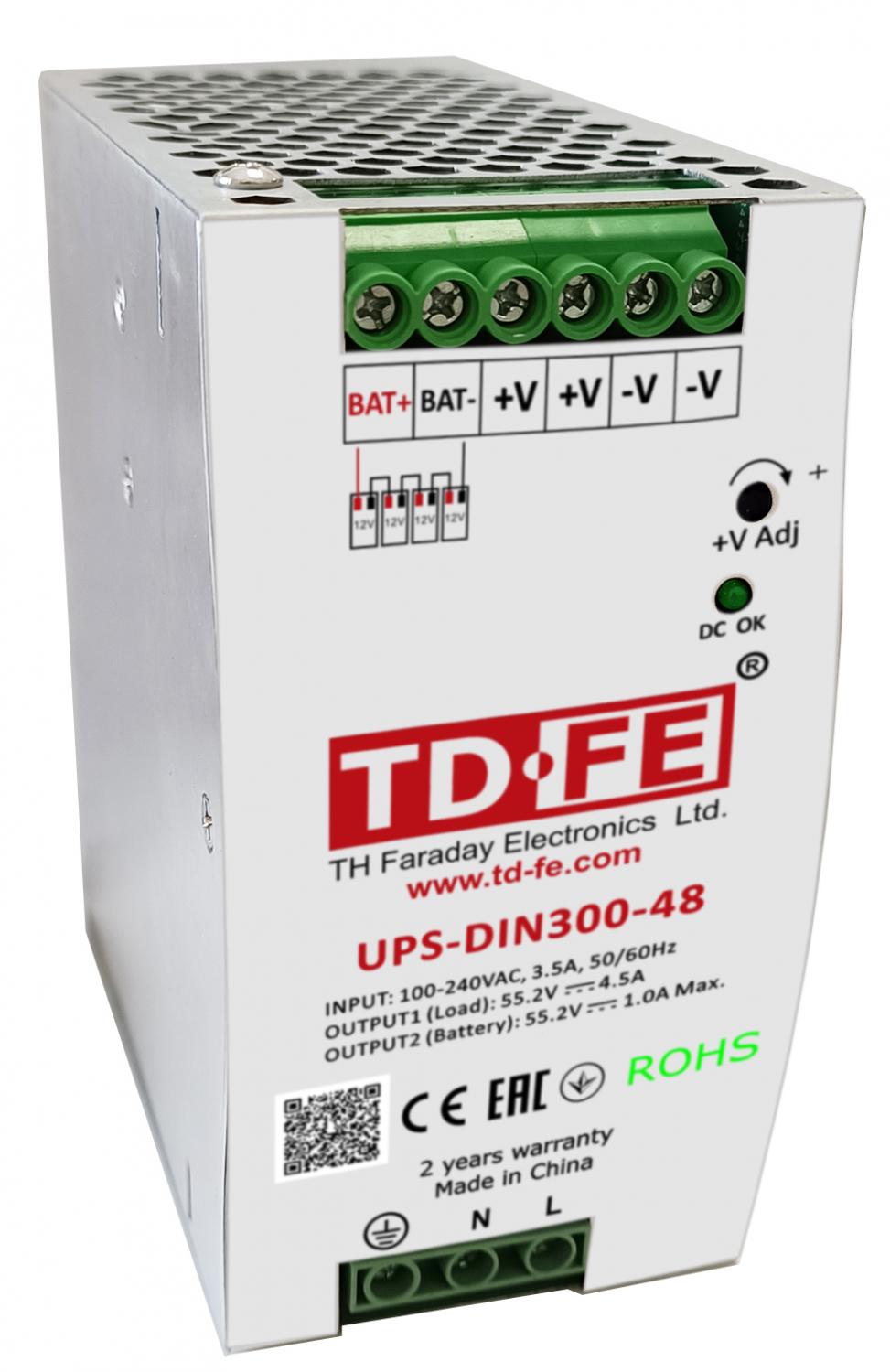 FARADAY Блок бесперебойного питания на DIN рейку UPS-DIN300-48