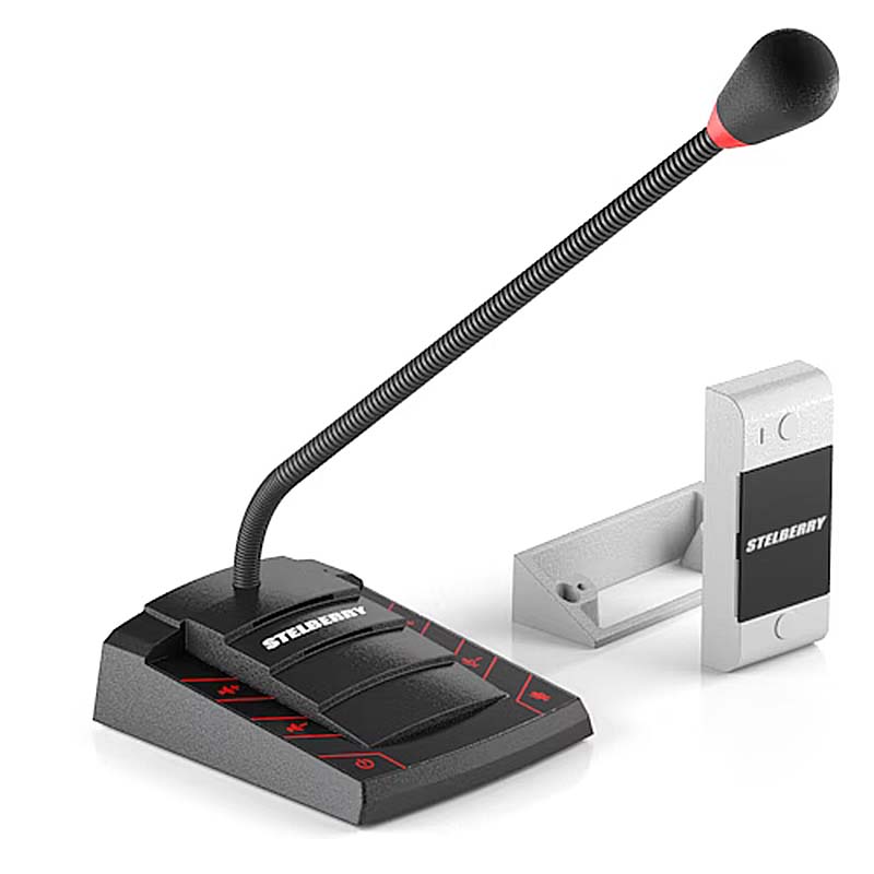 S-520 Переговорное устройство клиент-кассир с функцией громкого оповещения с режимом «симплекс» и абонентской панелью с функцией "Вызов" Stelberry