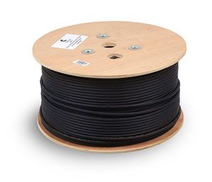 Cabeus UTP-4P-Cat.5e-SOLID-OUT-LSZH-UV Кабель витая пара UTP (U/UTP), категория 5e, 4 пары (24 AWG), одножильный, для внешней прокладки (+75 C - -40), LSZH-UV (305 м)