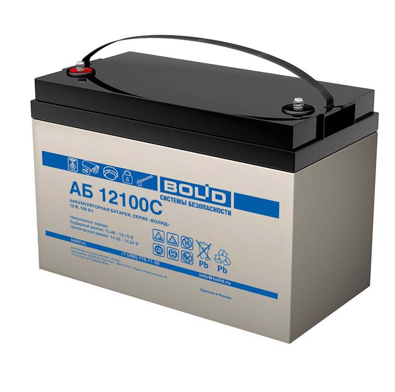АБ 12100С Аккумуляторная батарея 12 В, 100 Ач. Болид