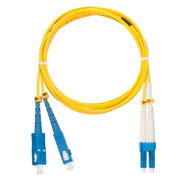 NMF-PC2S2C2-SCU-LCU-002 Шнур NIKOMAX волоконно-оптический, одномодовый 9/125мкм, SC/UPC-LC/UPC, двойной, LSZH нг(B)-HFLTx,2мм, желтый, 2м