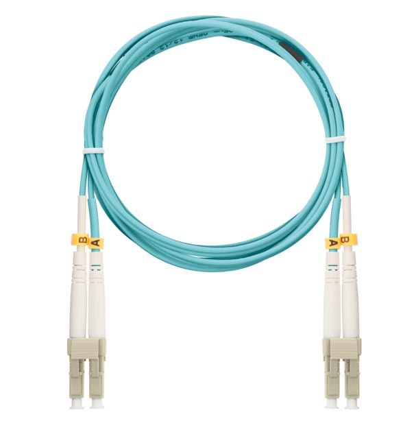 NMF-PC2M3C2-LCU-LCU-002 Шнур NIKOMAX волоконно-оптический, многомодовый 50/125мкм,, LC/UPC-LC/UPC, двойной, LSZH нг(A)-HFLTx,2мм, аква, 2м