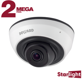 SV2012DR (f=2.8) Видеокамера купольная поворотная скоростная, уличная, ИК (20м), IP66, 2Мп  Beward