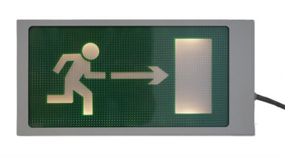 "Ирида-Гефест"-Т-Е03-2х5-Бел/Зел-IP66 "Выход направо" Оповещатель световой "Classic", 24В, IP66