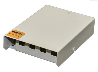 FO-WBY-4UN-MK Бокс оптический настенный, 4 порта (SC, duplex LC, ST, FC) с держателем для 8 КДЗС
