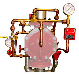 DV-5A Обвязка "мокрая" с двойной блокировкой ДУ 200, с деталями для установки соленоида