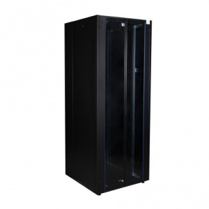 Шкаф напольный 19", 42U 800х800,2-я перед. дв. стек,2-я задн. дв. мет, чер. Datarex DR-738521