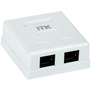 Настенная инф. розетка RJ45, кат.5Е UTP, 2-порта ITK CS2-1C5EU-22