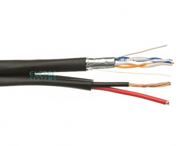Кабель FTP cat.5e 4х2х0,5 + 2х0,75 наружный, комб. (200м.) ELETEC