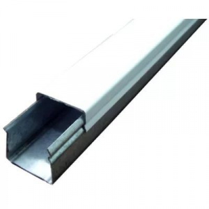 Кабель-канал металлический 15х15 ККМО оцинкованный (крышка белая) (2 метра)