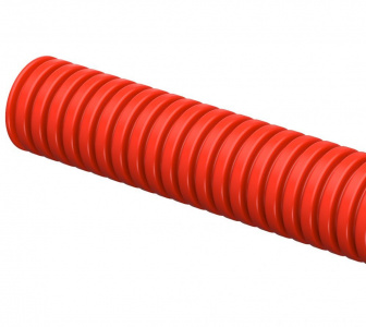 Труба гофрированная двустенная ПНД 40 красная (50м/уп)  IEK CTG12-040-K04-050-R
