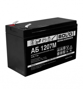АБ 1207М Аккумуляторная батарея 12 В, 7 Ач. Болид