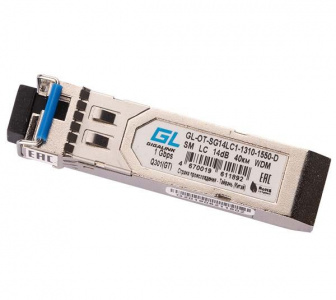 GL-OT-SG14LC1-1310-1550-D Модуль GIGALINK SFP, WDM, 1.25Гбит/c, одно волокно SM, LC, Tx:1310/Rx:1550 нм, 14 дБ, DDM (до 20 км)
