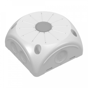 Коробка распределительная для видеокамер 100х100х50 двухкомпонентная с мембранами безгалогенная (HF) белая (20шт/кор) Промрукав 60-0505-9003