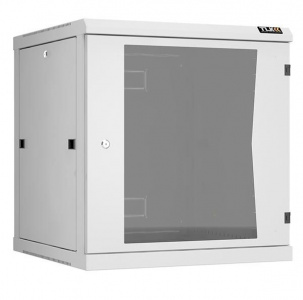 Шкаф настенный 12U (600х636х600 мм), дверь стекло, серый  TWC-126060-R-G-GY
