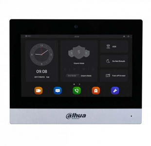 DHI-VTH8621KMS-WP Монитор IP-видеодомофона 7", сенсорный, Wi-Fi (серебрянный)