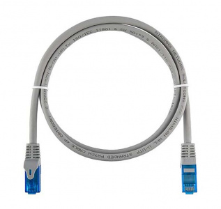 Патч-корд  U/UTP 4 пары, Кат.5е (Класс D), 100МГц, 2хRJ45/8P8C,T568B, LSZH нг(А)-HFLTx, серый, 1м NMC-PC4UD55B-ES-010-C-GY