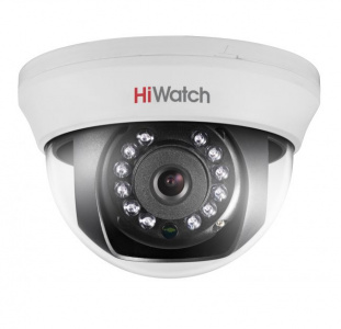 DS-T101 HiWatch видеокамера купольная, HD-TVI,  f=2.8, ИК (20м), 1Мп