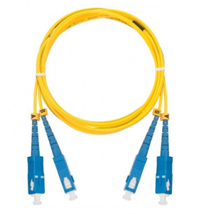 NMF-PC2S2C2-SCU-SCU-002 Шнур NIKOMAX волоконно-оптический, одномодовый 9/125мкм, SC/UPC-SC/UPC, двойной, LSZHнг(A)-HFLTx,2мм, желтый, 2м