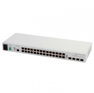 MES2324 Ethernet-коммутатор, 24 порта 10/100/1000 Base-T, 4 порта 10GBase-R (SFP+)/1000Base-X (SFP), L3, 220V AC