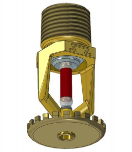 СВС0-РНо0,47-R1/2/P68.B3-"ССН-12" Ороситель спринклерный стелажный, розетка вниз, t=68, с резьбовым герметиком, бронза