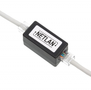 EC-UCB-IDCUD2-BK-10 Кабельный соединитель NETLAN IDC-IDC, Кат.5e (Класс D), 100МГц, 110/KRONE, T568A/B, неэкранированный, черный, уп-ка 10шт