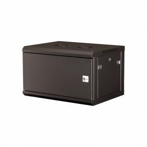 Шкаф настенный 19", 6U 368х600х450, дв. мет, чер.  Datarex DR-641001