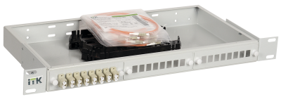 Кросс укомплектованный 1U, LC (duplex) 8шт;  (OM2) ITK FOBX24-1U-8LCUD50