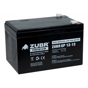 Аккумуляторная батарея 12 В, 12 Ач. (ZUBR) GP12-12