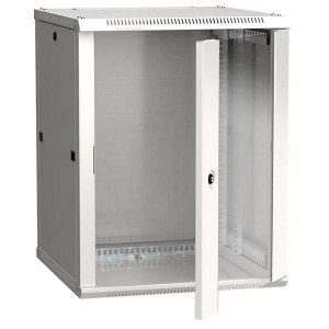 Шкаф настенный 12U (600х600 мм), дверь стекло, RAL7035 (LWR3-12U66-GF  ITK )