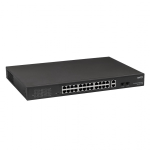 SKAT PoE-24E-2G-2S коммутатор PoE Plus, мощность 400Вт, порты:24-Ethernet, 2-Uplink, 2-SFP  (4085) Бастион