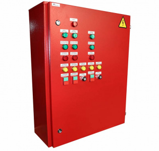 ШУПН-2 Шкаф управления насосами (7,5/7,5кВт; 400/400; 54; ВК; 2хРВ) cо встроенным контроллером, с раздельным вводом питания