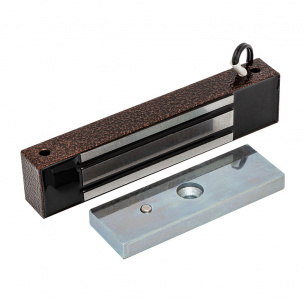 ML-180KВ (с уголком) Замок электромагнитный влагозащищенный 200кг, IP67, 12V DC (коричневый)