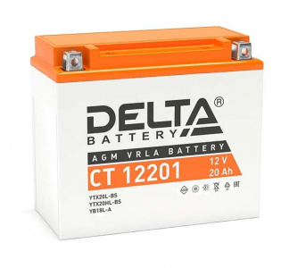 Аккумуляторная батарея для мототехники 12 В, 20 Ач. (Delta) CT1220.1