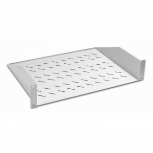 Полка консольная 19", 2U глубина 350мм, нагрузка до 25 кг, серая.  Datarex DR-412210
